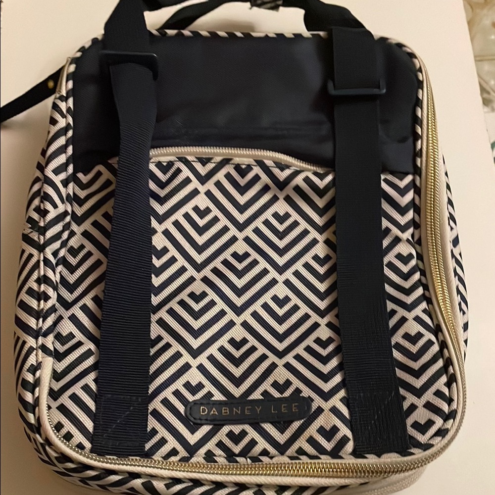 Dabney Lee Black and White Geometric Lunch Bag